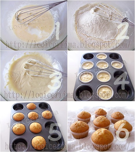 [ Muffins semplici alla Panna - ricetta passo passo ]