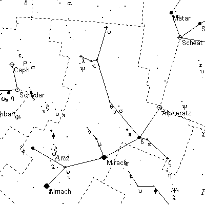 Cartina di Andromeda