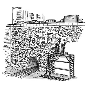 Wall in love. New Yorker cartoons