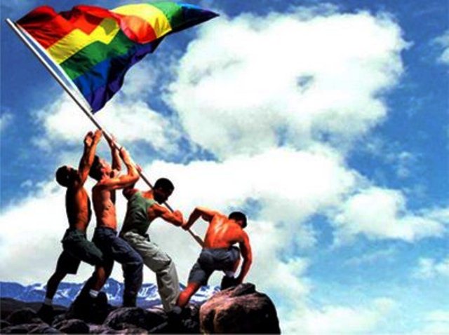 Bandiera grande stemma gay