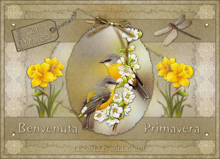 Cartolina auguri Primavera