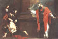 S.Filippo esorcizza l'indemoniato. tela di Pietro Novelli per la chiesa dei Gesuiti di casa Professa, a Palermo. 