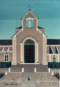 Chiesa - Olio su tela - 1983