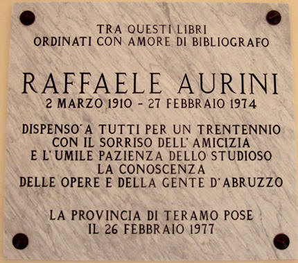 lapide di Raffaele Aurini