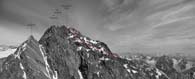 17 marzo 2007, il tracciato di discesa con gli sci che ho seguito il 26/12/2006 visto dalla Brutana.