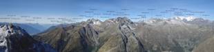 8 ottobre 2006, panoramica del gruppo Scalino - Painale dal Monte Combolo (m 2902). Foto e toponomastica: Vitto#75.