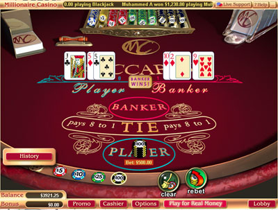 baccarat gambling online