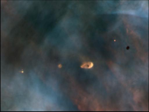 Formazione di un sistema planetario nella nebulosa di Orione.