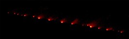Frantumazione della cometa Schoemaker-Levy 9, a causa della forza di marea di Giove.
