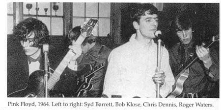 Da sinistra: Syd Barrett, Bob Klose, Chris Dennis e Roger Waters.
