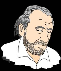 Charles Bukowski disegnato da joenat