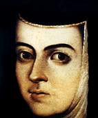 Sor Juana. Dettaglio del ritratto di Juan de Miranda