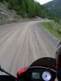 Il tratto sterrato dell'Umbrail Pass