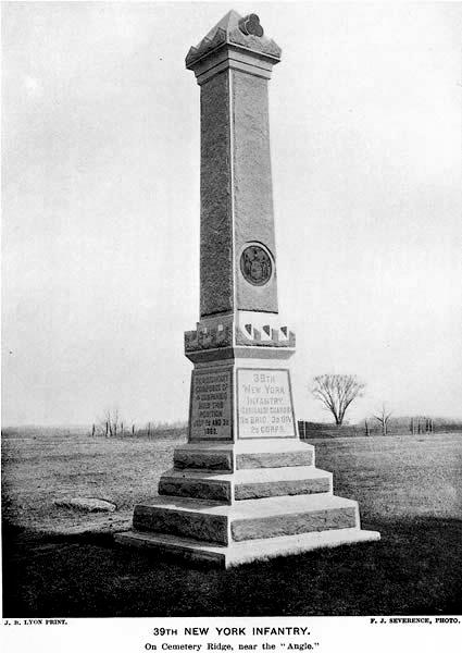 Monumento caduti 39 fanteria di NY