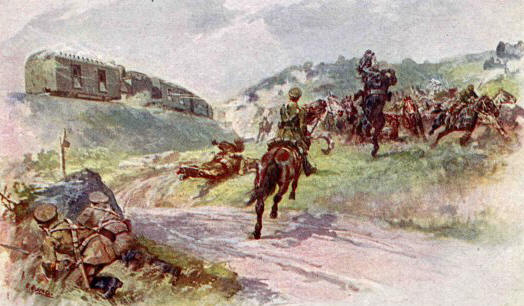 Treno armato contro cavalleria russa