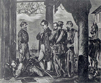 Dumas osserva Garibaldi che si riposa