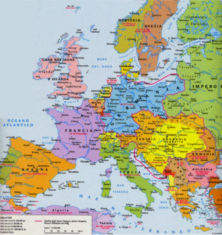 Cartina Europa Muta A Colori