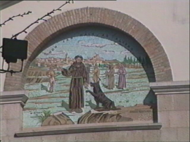 Mosaico sinistro della facciata del Convento