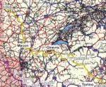Mappa del primo giorno: circa 1.000 chilometri da Ravenna a Avallon