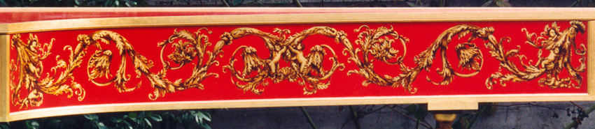 photo outer case decoration of the Migliai  harpsichord