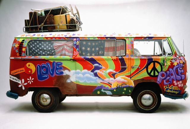 Volkswagen psychedelic minibus