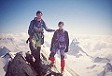 Andrea e Mirko sulla cima del Mont Maudit.