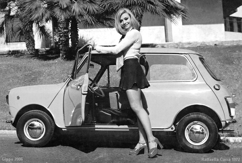 raffaella carr mini cooper 1972