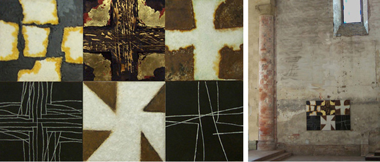 sechs Kreuze von der Ausstellung: Alba, San Domenico