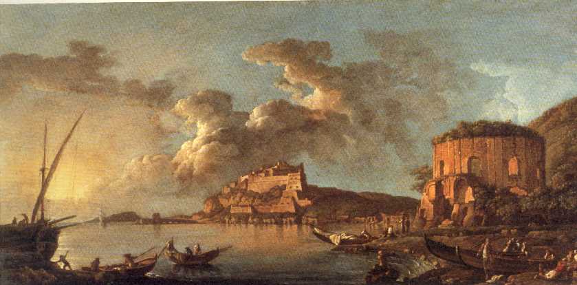 Il Tempio Di Venere ed il Castello di Baia -Carlo Bonavia (1751-1788) olio su tela.jpg (42365 byte)