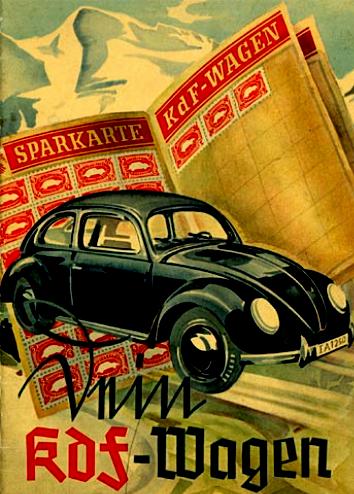gli operai tedeschi potranno versare 5 marchi alla settimana e prenotarsi, sottoscrivendo una Kdf-Wagen-Sparkarte