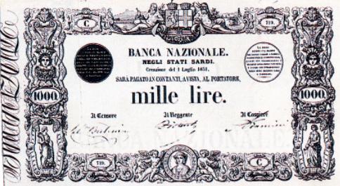 banca nazionale stati sardi 1851