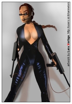 Lara Croft: outfit "Cat Suite" -  Matrix style