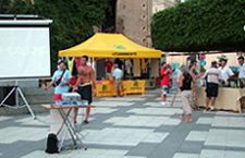 Gazebo in piazza a Santa Domenica