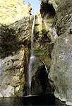 Una cascata formata dal torrente Rosandra