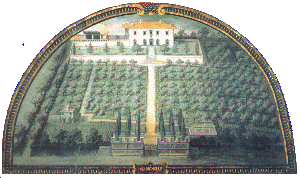 Villa Colombaia a Firenze in un quadro del 1600