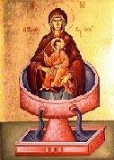 Maria fonte di vita icona greca sce. XVI