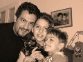Avec les fils Davide e Stefano