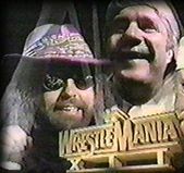 Nacho Man e Huckster nel logo di WrestleMania 12.