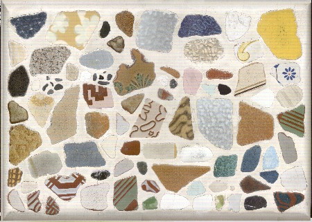 "Gli spiaggianti"- Mosaico di ciottoli artificiali resi alla libertà nel 2006