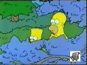 Homer e Bart tentano di catturare un coniglio