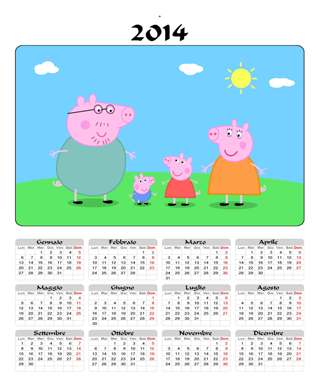 Calendario 2014 peppa pig