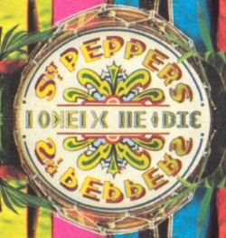 The famous Sgt.Pepper bass drum words