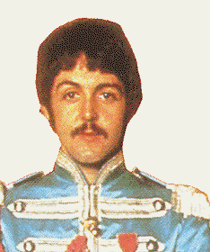 Paul McCartney face comparison: White Album Poster photo on Sgt. Pepper