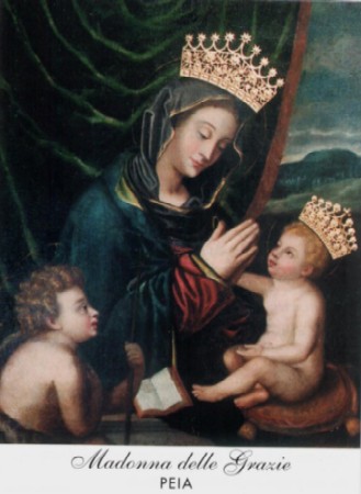Venerato quadro della Madonna delle Grazie del Callegari - Peia