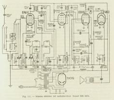 Schema elettrico del radioricevitore Ducati RR 3404