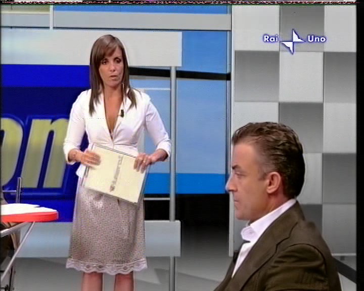 Federica Balestrieri wear slip in a TV show 1