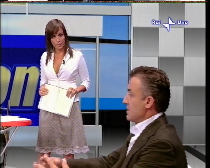 Federica Balestrieri wear slip in a TV show 2