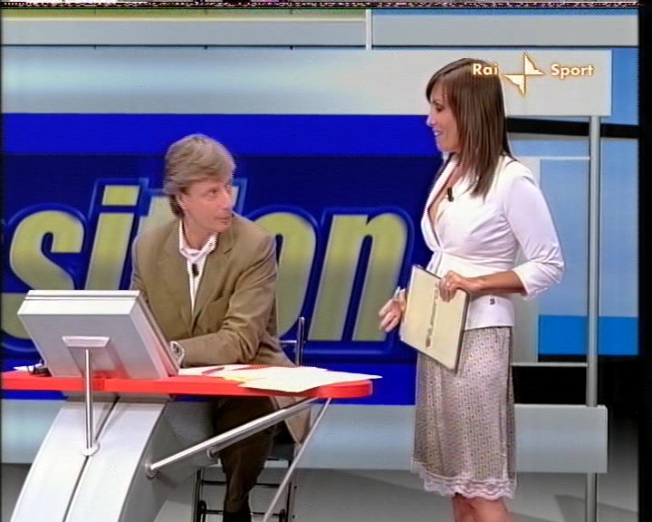 Federica Balestrieri wear slip in a TV show 6