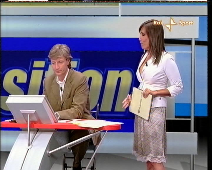 Federica Balestrieri wear slip in a TV show 8