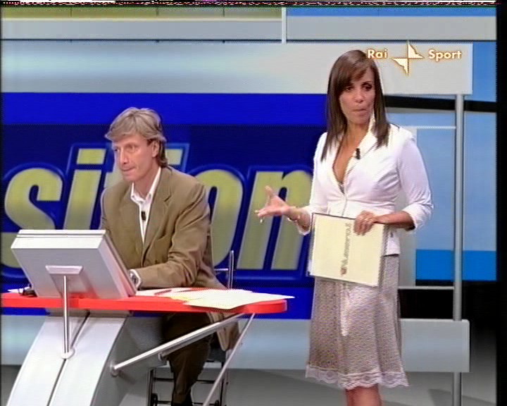 Federica Balestrieri wear slip in a TV show 10
